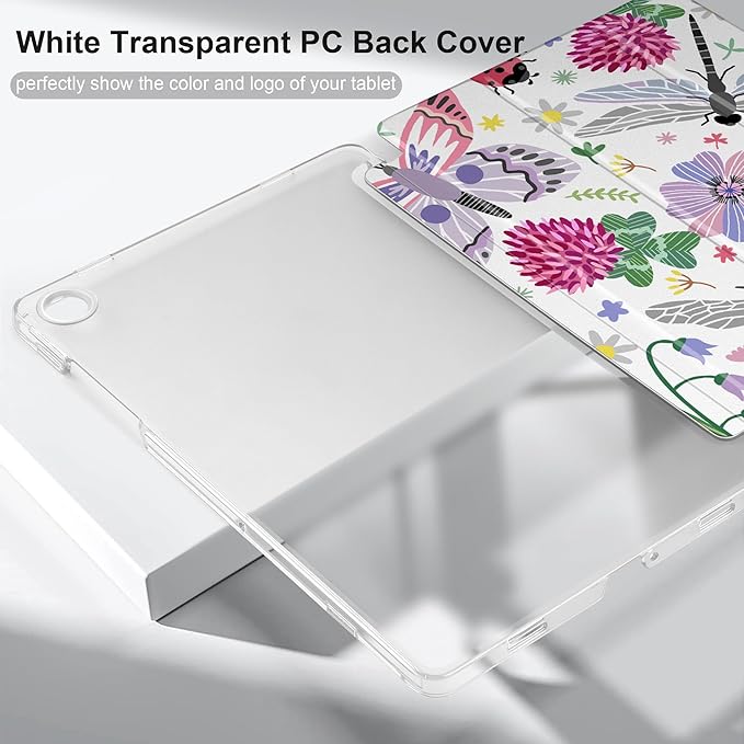 DONGKE Case for Samsung Galaxy Tab A11 Plus A11+ 11 inch (2025/2026) &amp Tab A9 Plus A9+ 11 inch (2024/2023) Slim Smart Stand Cover with Translucent Hard Back Auto Wake/Sleep - Dragonfly