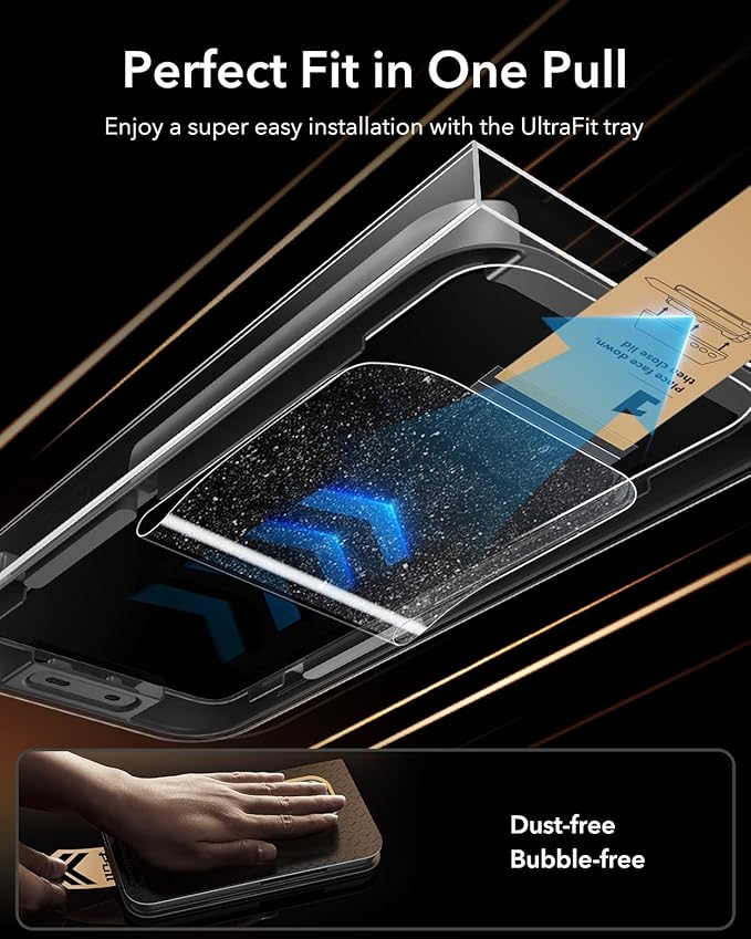 ESR Accessory Glass by Corning™ 3 Pack 9H+ Glass for Samsung Galaxy S26 Ultra Screen Protector Anti-Reflective Coating Military-Grade Protection Shatterproof &amp Durable UltraFit Tray﻿