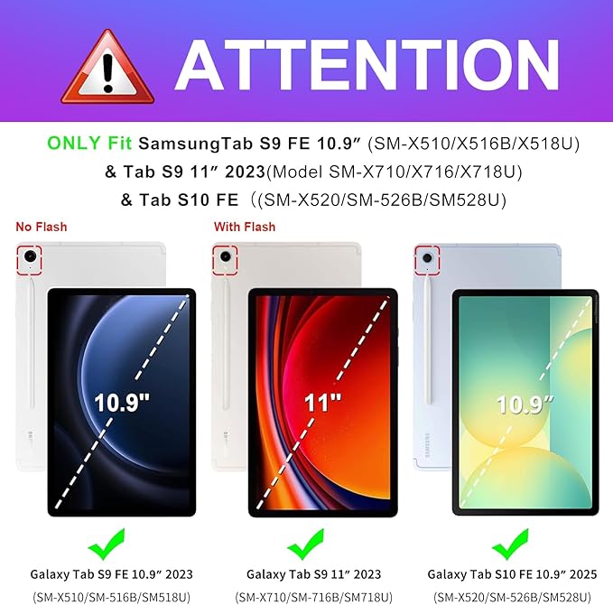for Samsung Galaxy Tab S10 Fe Case - Tab S9 Fe/S9 Case with Pencil Holder Women Girls Cute Girly Pretty Sun and Moon Unique Aesthetic Design Teens Rotating Tablet Cases Cover