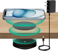 KPON Invisible Wireless Charger30mm Under Desk Charger Mat Furniture Table Nightstand Desktop Charging Station for iPhone17/16/15/14/13/12/Samsung/LG/Google Pixel Desk Essentials(with QC Adapter)
