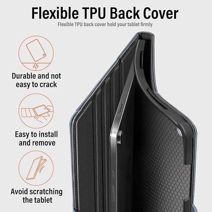Case for Samsung Galaxy Tab A11+/A11 Plus/A9+ Plus 5G Tablet 11 Inch 2026/2023 (SM-X230/X236/X238/X210/X216/X218u) with PocketMagnetic ClosureMulti Angle CoverAuto Sleep/WakeLight Blue