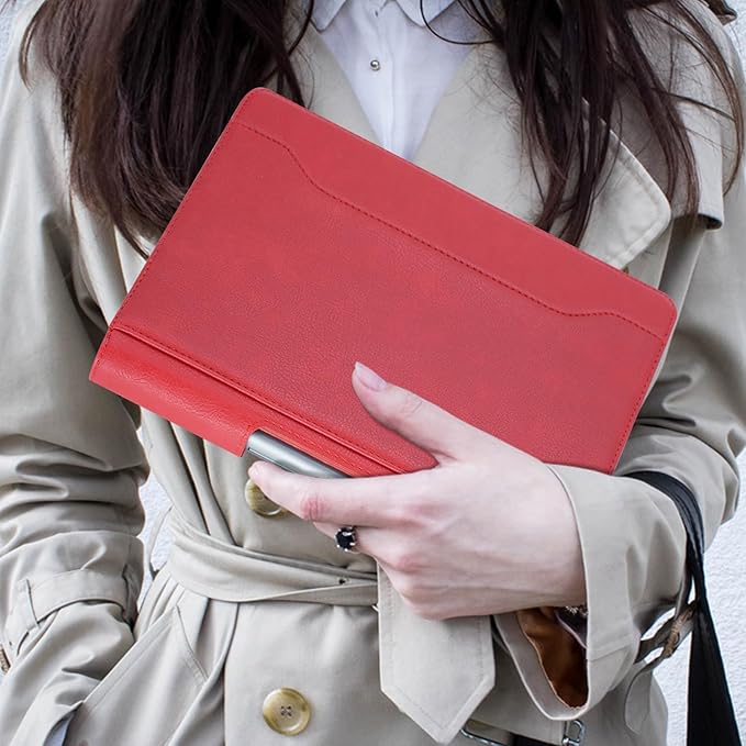 Case Compatible with Lenovo Tab Plus 11.5 inch Tablet PU Leather Business Cover for Pad Studio (TB351FU) Folding Stand CoverRed