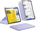 ESR for iPad Air 11 Inch Case M4/M3/M2 (2026/2025/2024) iPad Air 5th/4th Gen Case (2022/2020) Vertical Stand Cover Multi Stand Angles Ultra-Stable Cover with Pencil Holder Flip Series Purple
