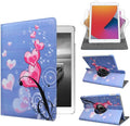Case for ipad pro 12.9 inch 2nd &amp 1st Generation Old Model 2017/2015 MP6G2LL/A MQDA2LL/A MPLL2LL/A ML0F2LL/A ML3K2LL/A ML0N2LL/A ML0R2LL/A with Rotating Stand Auto Sleep/Wake (Heart Flower Design)