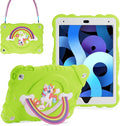 XZC Case for iPad 9th/8th/7th Generation 2021/2020/2019(10.2 inch) Unicorn Cute Cover Heavy Duty Shockproof Protective Case with Built-in Stand Strap for Kids Girls Women (Green)