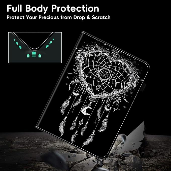 Case for iPad 10th Generation 10.9 inch 2022for iPad (A16) 11th Generation 11 Inch 2025Wallet PU Leather Folio Cover Multi-Angle Stand with Auto Wake/SleepDream Catcher