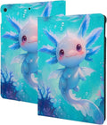 Cute Blue Axolotl Ipad Case Slim Lightweight Smart Shell Stand Cover with Auto Wake/Sleep for Ipad 7th 10.2