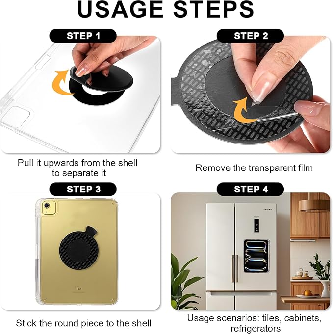 E NET-CASE Case for iPad Air 11 M4/M3/M2 (2026/2025/2024)/iPad (A16) 11th Gen 11 2025/iPad Air 5th/4th Gen (2022/2020) 10.9with Pen Holder/Hand Strap/Carrying Shoulder Strap (Black)