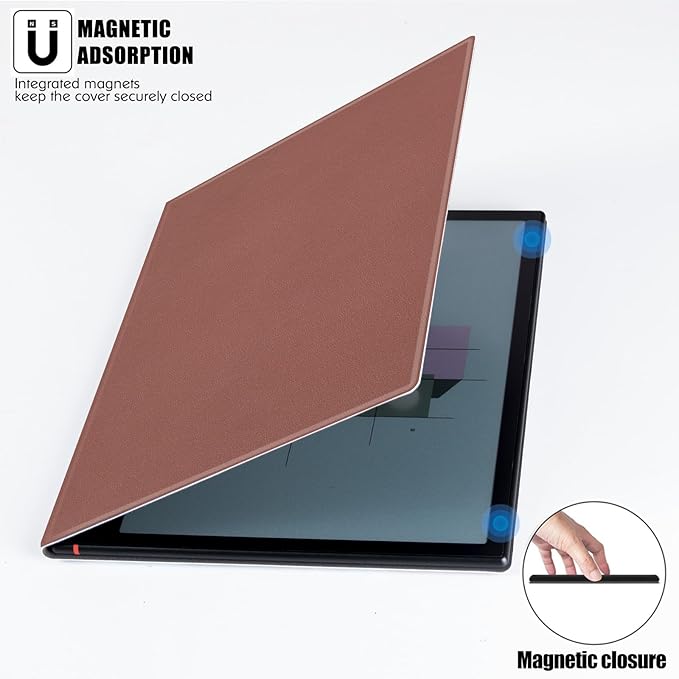 BOZHUORUI Magnetic Case for 10.3 Boox Note Air5 C (2025) / Note Air4 C (2024) / Note Air3 C (2023) Tablet ePaper | with Auto Sleep/Wake | Slim Lightweight | PU Leather Cover (Brown)