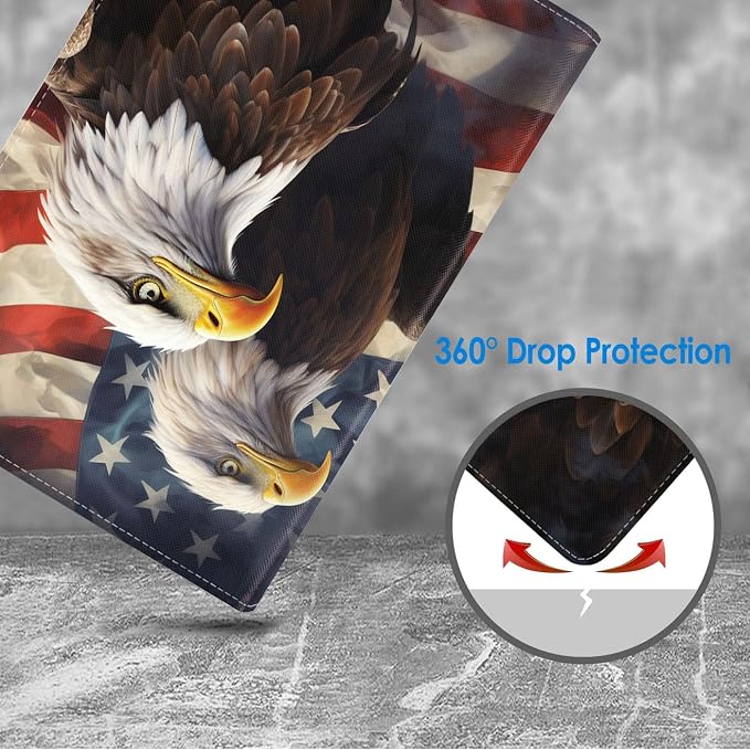 Patriotic American Flag Bald Eagle