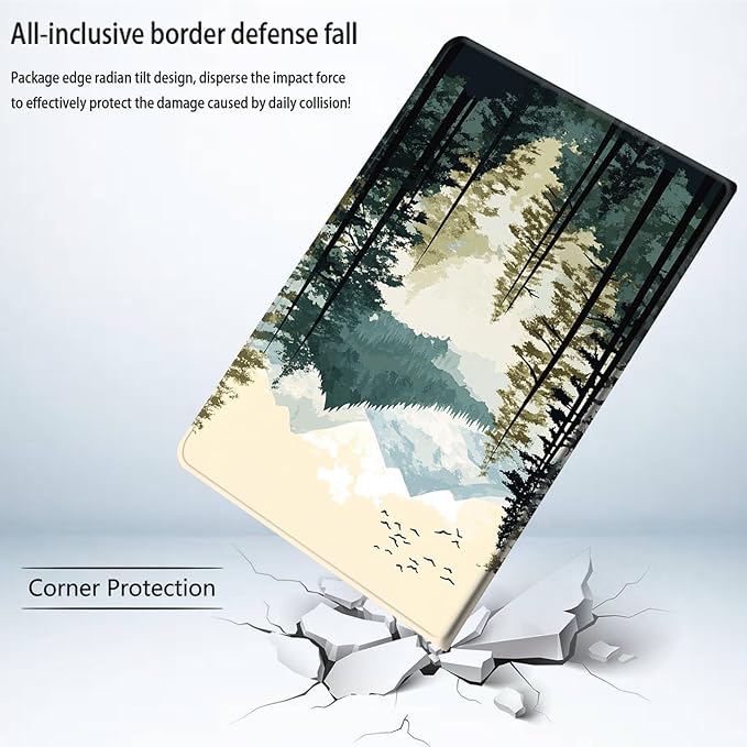 Bxgolkgd Tablet Case for 7 Kindle Paperwhite 2024 (12th Gen) &amp Kindle Colorsoft Signature EditionAuto Wake/Sleep FunctionForest Landscape
