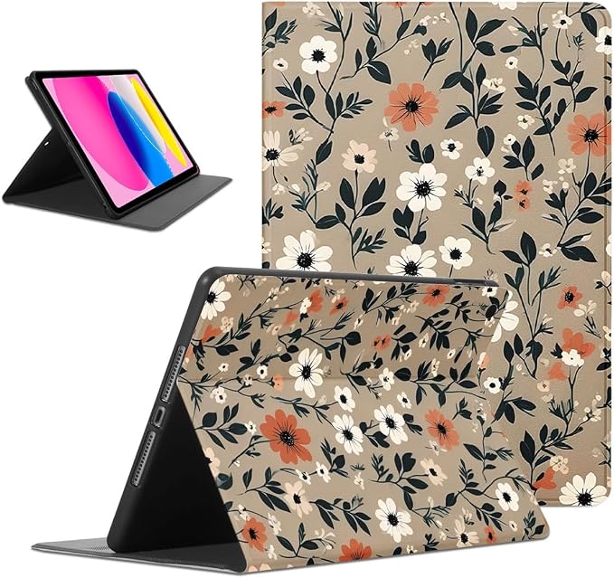 Orange White Floral