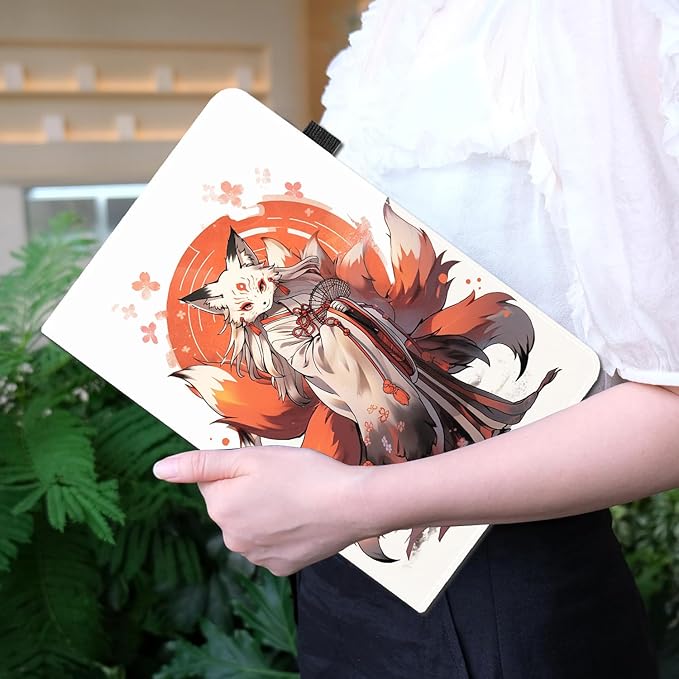 Case for All-New Amazon Fire HD 10 and 10 Plus Tablet (13th/11th Generation 2023/2021 Release) 10.1 - Slim Fit Standing Cover with Auto Sleep/WakeAnime Japanese Kitsune