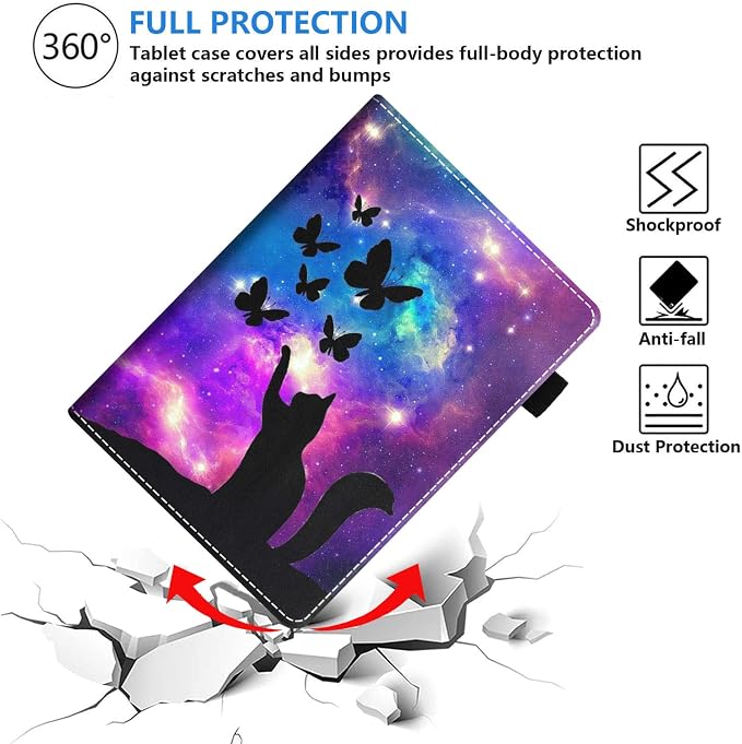 Galaxy Nebula Cat and Butterfly