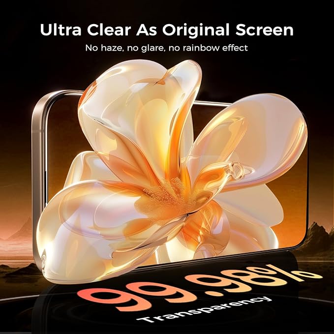 NeverBreak 9H+ Hardness for iPhone 16 Pro Screen Protector 12FT Military Grade Protection (Scratch Shatter Drop Resistance) 16Pro Tempered Glass Full Edge Coverage Case Friendly 6.3 2 Pack