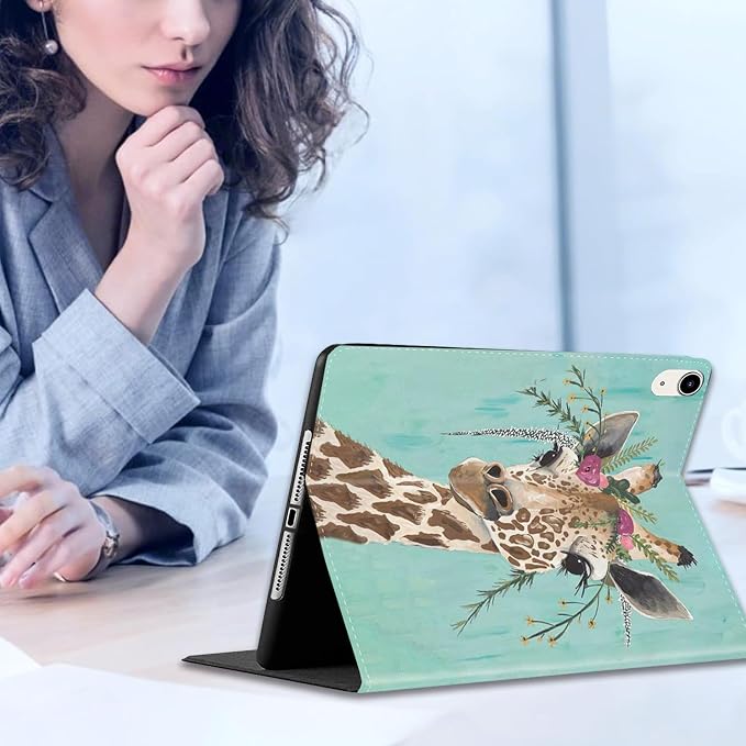 Green Rustic Wood and Giraffe