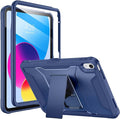 Soke Case for iPad (A16) 11th Generation 11-inch 2025 iPad 10th Generation 10.9-inch 2022 with Built-in Screen Protector and Kickstand Rugged Full Body Protective Cover - New Navy