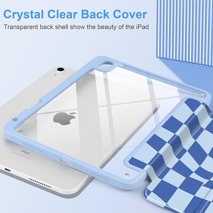Blue Wavy Checker