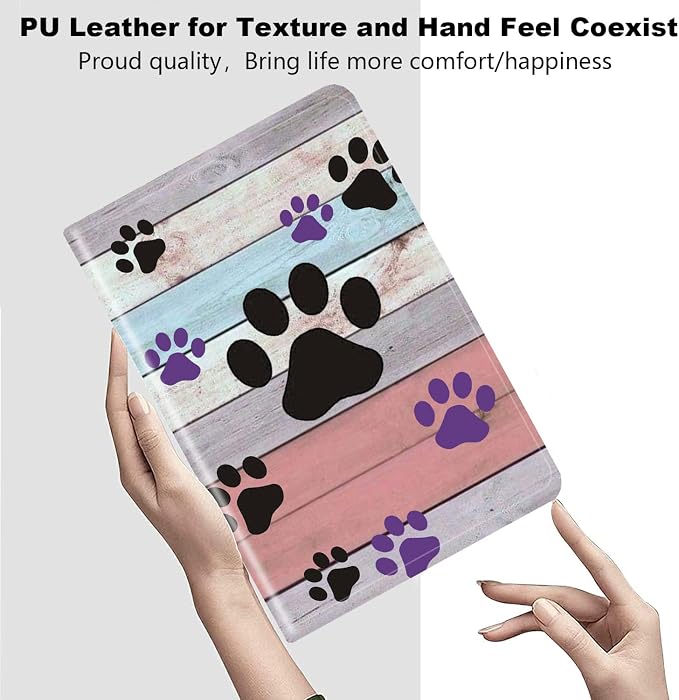 Rainbow Wood Grain Dog Paw