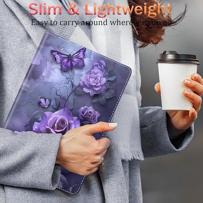 Purple Butterflies and Purple Roses