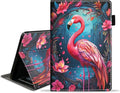 Case for Amazon Fire HD 10/HD 10 Plus Tablet 10.1 (13th/11th Generation 2023/2021 Release) Slim PU Leather Cover with Card Slot &amp Auto Wake/Sleep - Flamingo