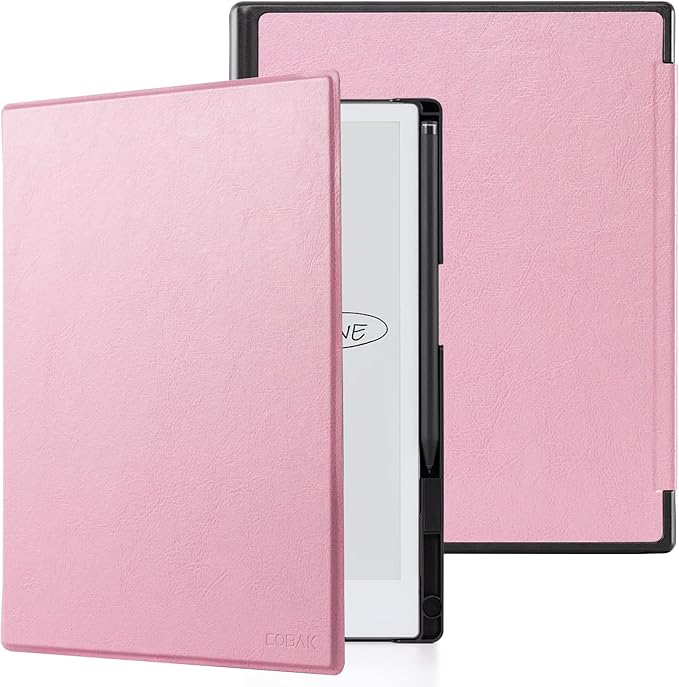 CoBak Case for Remarkable 2 Tablet - Lightweight and Hard Back Shell Protective Book Folio Cover with Built-in Pen Holder - Only for 10.3 2020 Released (Mist Pink)