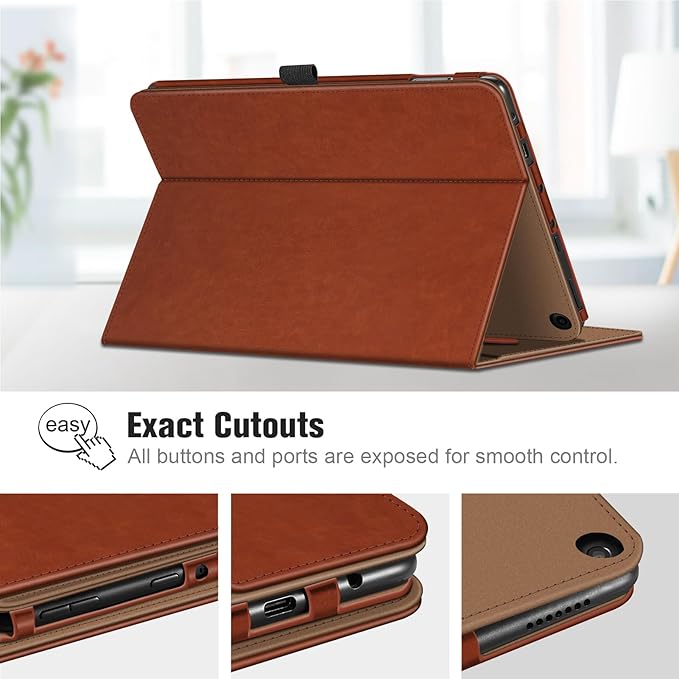 Fintie Case for All-New Amazon Fire HD 10 Tablet (13th/11th Generation 2023/2021 Release) - Multi-Angle Stand Cover with Pocket Auto Wake/Sleep Vintage Brown