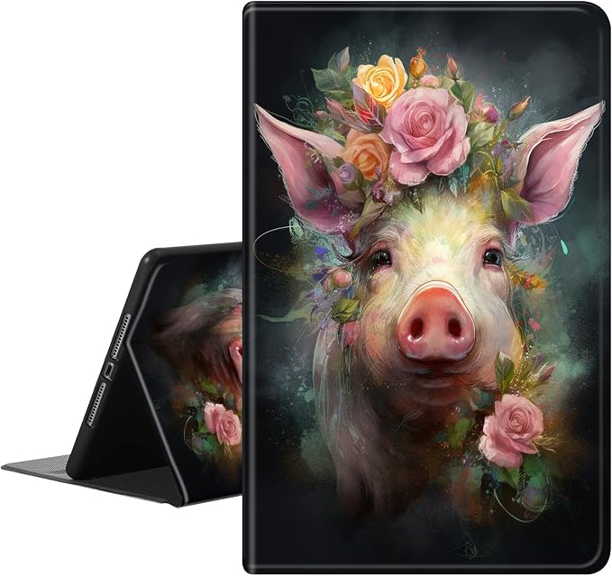Cute Pink Flower Pig