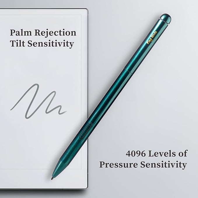 MR05 EMR Stylus for Kindle Scribe/Remarkable 2 with Digital Eraser 4096 Pressure Sensitivity Palm Rejection Digital Pen for EMR Devices/Tablet with 10 Tips-Green