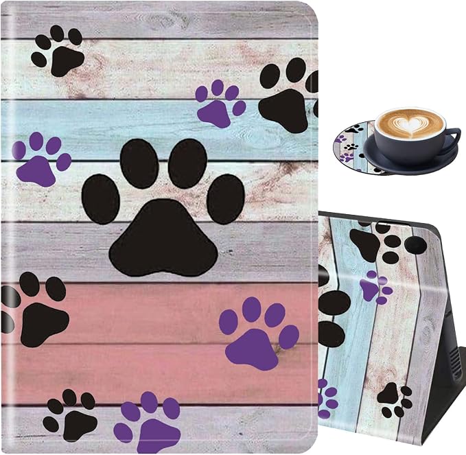 Rainbow Wood Grain Dog Paw