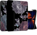 DONGKE Case for iPad Pro 12.9 inch 6th Generation 2022 Built-in Pencil Holder + Trifold Stand + Auto Wake/Sleep + Protective Cover for iPad Pro 12.9 5th/4th/3rd Gen - Elegant Flowers