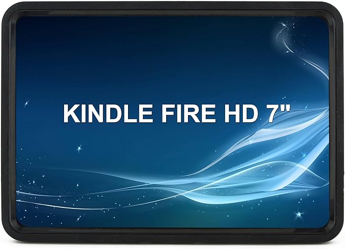 NEM Tablet Case Compatible with Kindle Fire HD 7 inch (2012 Version) [NOT for Fire HDX 7] Heavy Duty Dual-Layer Rugged Armor Protective Cover with Air Cushion Kickstand (Black)