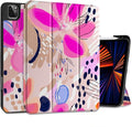 DONGKE Case for iPad Pro 12.9 inch 6th Generation 2022 Built-in Pencil Holder + Trifold Stand + Auto Wake/Sleep + Protective Cover for iPad Pro 12.9 5th/4th/3rd Gen - Floral Artistic
