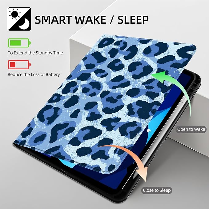 Blue Leopard Print
