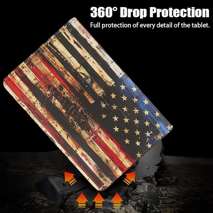 Retro Wooden American Flag