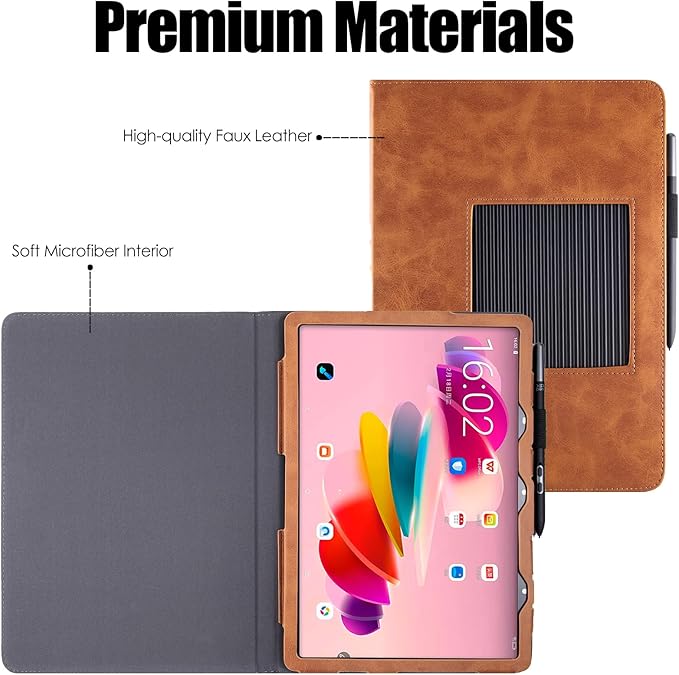 BOZHUORUI Case for XPPen Magic Drawing Pad 12.2 PU Leather Protective Folio Cover with Auto Sleep WakeMultiple Viewing Angles Stand Cover for XP-Pen 12.2 Inch Drawing Tablet (Brown)