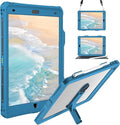 ShellBox Case iPad 10.2 9th /8th/7th Generation Waterproof Case Full-Body Heavy Duty Shockproof Protective Cover Built-in Screen Protector with Shoulder Strap for iPad 10.2 2024-2019