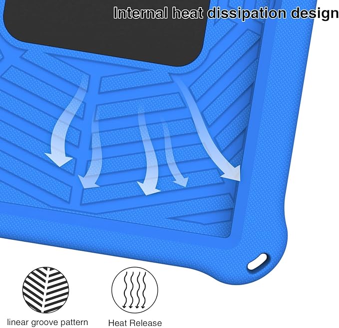 for Samsung Galaxy Tab S5e 10.5 (2019) SM-T720/T725 Tablet Case for Kids - EVA Lightweight Shockproof 360° Rotating Handle Stand Rugged Cover W Shoulder StrapBlue