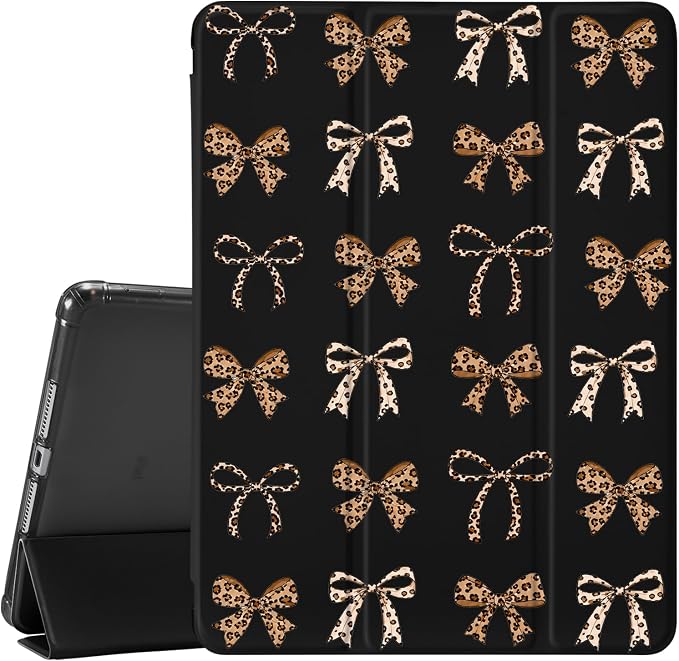 Black-Leopard Print Bow