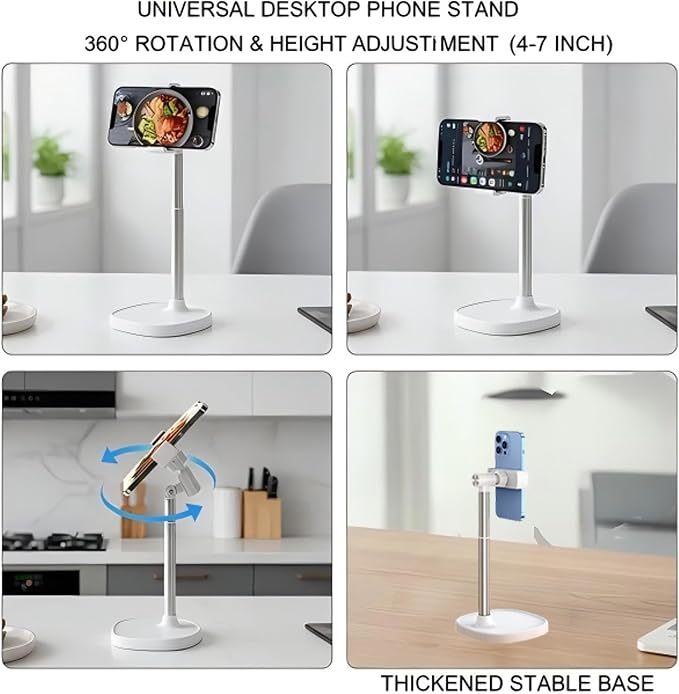White-Phone Clip Stand