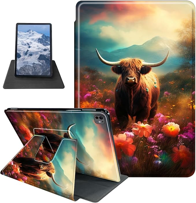 Cow in Colorful Flower