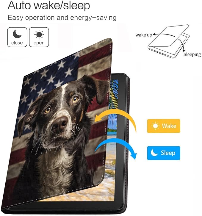 Dog on USA Flag Background