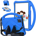 for Tmobile Revvl Tab 2 Case (2025) Kids EVA Shockproof Cover with Shoulder Strap for T-Mobile Revvl Tab 2 Tablet (Blue)