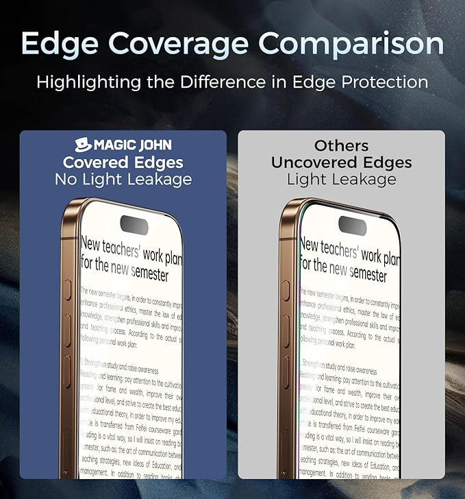 MAGIC JOHN 3rd Gen Upgraded for iPhone 16 Pro Max Screen Protector 6.9 InchHD ClearShatterproof Tempered FilmAuto Dust-EliminationBubble FreeEasy Installation2 Pack