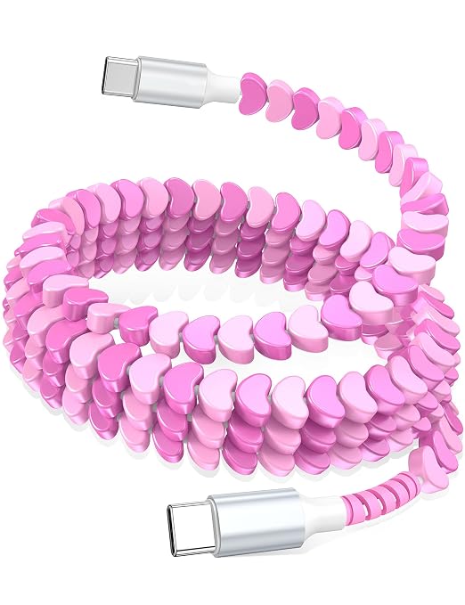Rose-Pink Heart Beaded