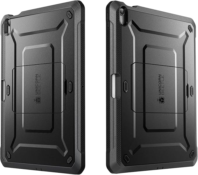 SUPCASE for iPad Air 5th Generation Case / iPad Air 4th Generation Case with Pencil Holder (Unicorn Beetle Pro) [Built-in Screen Protector &amp Stand] Rugged Case for iPad Air 5/4 10.9 Inch Black