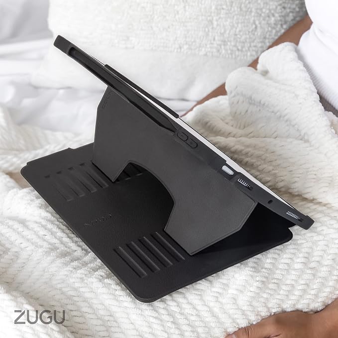 ZUGU CASE for iPad Air 11 M4 2026/M3 2025/M2 2024 iPad Air 4 &amp 5 10.9 Inch (2020/2022) - Protective Ultra Thin Magnetic Stand Sleep/Wake Cover with Apple Pencil Charging &amp Storage - Black