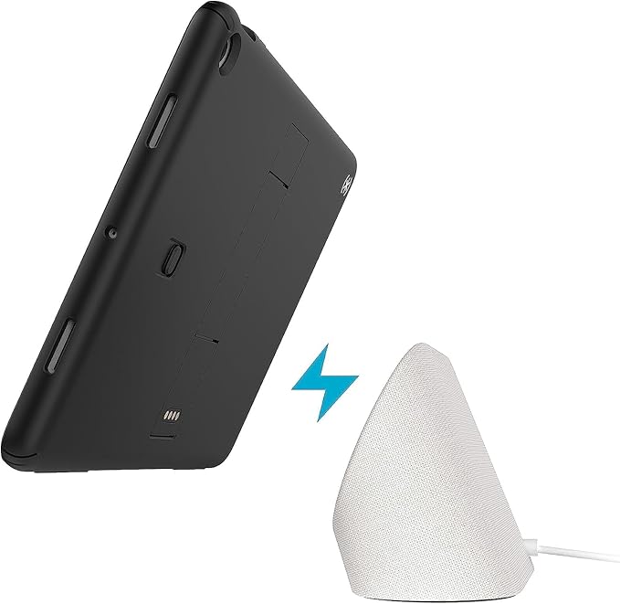 Speck Google Pixel Tablet 2023 Case and Stand - Full Back Thin Scratch Resistant Drop Protection &amp Adjustable Kickstand - Works with Google Pixel Charging Speaker Dock - Black &amp White Stand