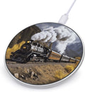 Steam Locomotive Train Wireless Charger Fast Wireless Charging Pad with USB Cable 10W Anti-Slip Magnetic Wireless Charger Portable Slim Charger Puck Travel Charging Station