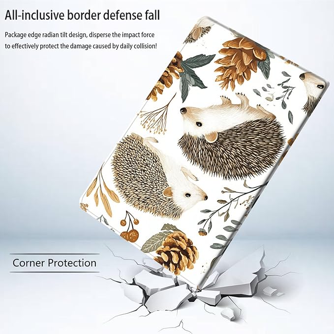 Bxgolkgd Tablet Case for 6.8 Kindle Paperwhite (11th Generation-2021) &amp Kindle Paperwhite Signature EditionAuto Wake/Sleep FunctionHedgehog Pinecone Plant